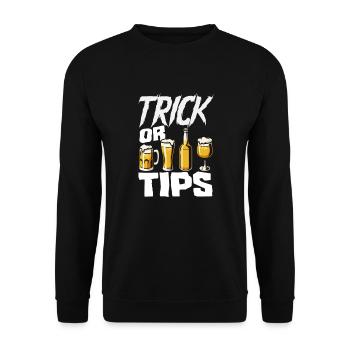 Lustiger Barkeeper Spruch Barkeeper Geschenk - Unisex Pullover - Schwarz - Vorne - Alina (178cm) & Michal (187cm)
