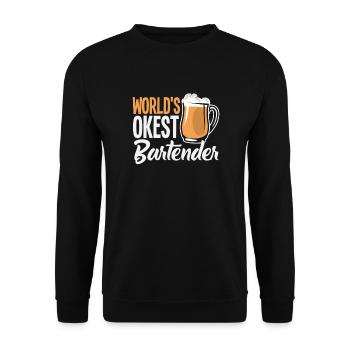 Funny Bartender Saying Bartender Gift - Unisex Sweatshirt - black - Front - Alina (178cm) & Michal (187cm)
