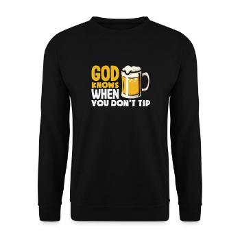 Funny Bartender Saying Bartender Gift - Unisex Sweatshirt - black - Front - Alina (178cm) & Michal (187cm)