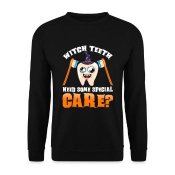 Dentiste Halloween assistant dentaire - Sweat-shirt Unisexe - noir - Devant - Alina (178cm) & Michal (187cm)