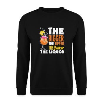 Funny Bartender Saying Bartender Gift - Unisex Sweatshirt - black - Front - Alina (178cm) & Michal (187cm)