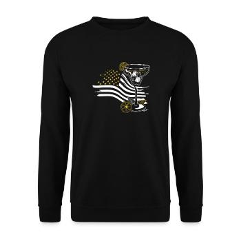 Lustiger Barkeeper Spruch Barkeeper Geschenk - Unisex Pullover - Schwarz - Vorne - Alina (178cm) & Michal (187cm)