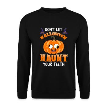 Zahnarzt Halloween Zahnarzthelferin - Unisex Pullover - Schwarz - Vorne - Alina (178cm) & Michal (187cm)