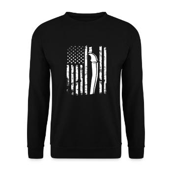 Lustiger Barkeeper Spruch Barkeeper Geschenk - Unisex Pullover - Schwarz - Vorne - Alina (178cm) & Michal (187cm)