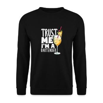 Funny Bartender Saying Bartender Gift - Unisex Sweatshirt - black - Front - Alina (178cm) & Michal (187cm)