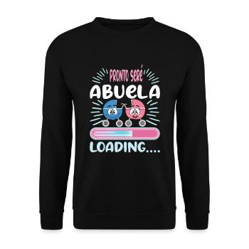 Oma 2024 werdende Oma 2024 Loading - Unisex Pullover - Schwarz - Vorne - Alina (178cm) & Michal (187cm)