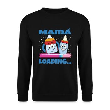 Mama 2024 Expectant Mother Pregnancy - Unisex Sweatshirt - black - Front - Alina (178cm) & Michal (187cm)