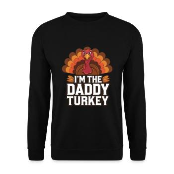 Papa Dinde Thanksgiving - Sweat-shirt Unisexe - noir - Devant - Alina (178cm) & Michal (187cm)