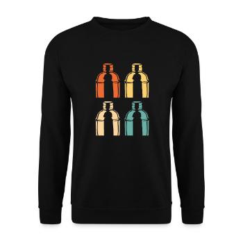 Lustiger Barkeeper Spruch Barkeeper Geschenk - Unisex Pullover - Schwarz - Vorne - Alina (178cm) & Michal (187cm)