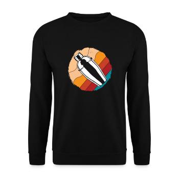 Lustiger Barkeeper Spruch Barkeeper Geschenk - Unisex Pullover - Schwarz - Vorne - Alina (178cm) & Michal (187cm)