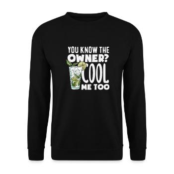 Funny Bartender Saying Bartender Gift - Unisex Sweatshirt - black - Front - Alina (178cm) & Michal (187cm)