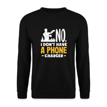 Lustiger Barkeeper Spruch Barkeeper Geschenk - Unisex Pullover - Schwarz - Vorne - Alina (178cm) & Michal (187cm)