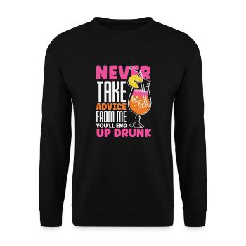 Funny Bartender Saying Bartender Gift - Unisex Sweatshirt - black - Front - Alina (178cm) & Michal (187cm)