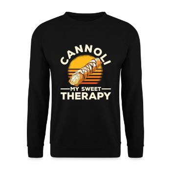 Cannoli Cannolo - Unisex Sweatshirt - black - Front - Alina (178cm) & Michal (187cm)