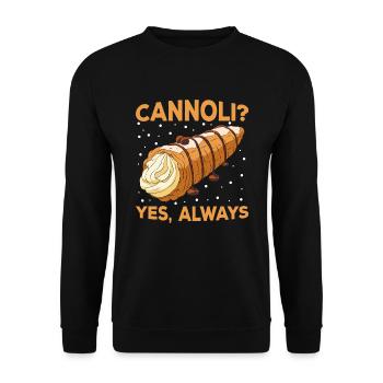 Cannoli Cannolo - Unisex Sweatshirt - black - Front - Alina (178cm) & Michal (187cm)