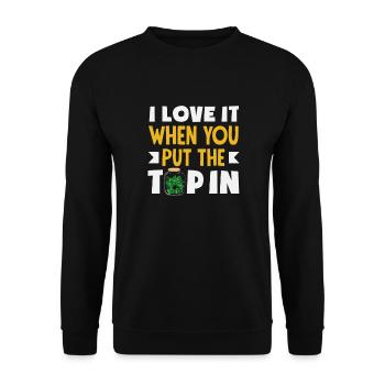 Lustiger Barkeeper Spruch Barkeeper Geschenk - Unisex Pullover - Schwarz - Vorne - Alina (178cm) & Michal (187cm)