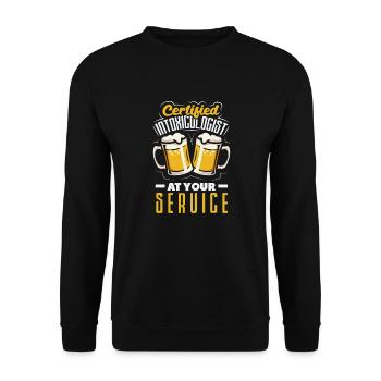 Funny Bartender Saying Bartender Gift - Unisex Sweatshirt - black - Front - Alina (178cm) & Michal (187cm)