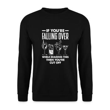 Funny Bartender Saying Bartender Gift - Unisex Sweatshirt - black - Front - Alina (178cm) & Michal (187cm)