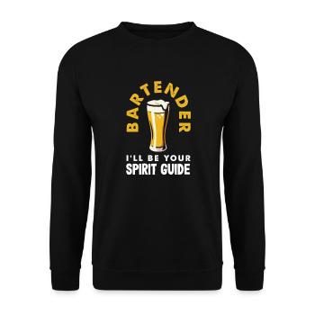 Funny Bartender Saying Bartender Gift - Unisex Sweatshirt - black - Front - Alina (178cm) & Michal (187cm)