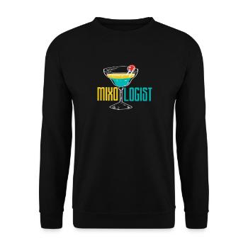 Lustiger Barkeeper Spruch Barkeeper Geschenk - Unisex Pullover - Schwarz - Vorne - Alina (178cm) & Michal (187cm)