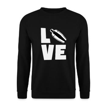 Lustiger Barkeeper Spruch Barkeeper Geschenk - Unisex Pullover - Schwarz - Vorne - Alina (178cm) & Michal (187cm)