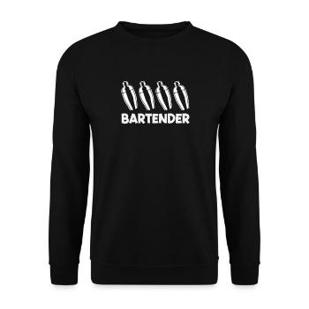 Funny Bartender Saying Bartender Gift - Unisex Sweatshirt - black - Front - Alina (178cm) & Michal (187cm)