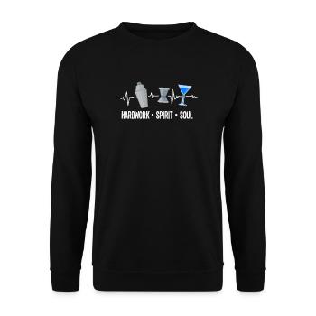 Barman drôle disant cadeau de barman - Sweat-shirt Unisexe - noir - Devant - Alina (178cm) & Michal (187cm)