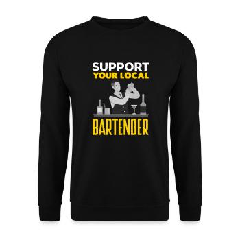 Barman drôle disant cadeau de barman - Sweat-shirt Unisexe - noir - Devant - Alina (178cm) & Michal (187cm)