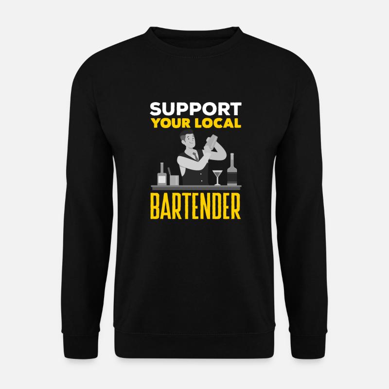 Lustiger Barkeeper Spruch Barkeeper Geschenk - Unisex Pullover - Schwarz