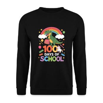 100th Day Of School 100 Day Of School Kids - Unisex Sweatshirt - black - Front - Alina (178cm) & Michal (187cm)