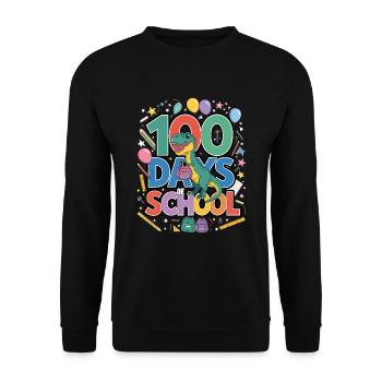 100th Day Of School 100 Day Of School Kids - Unisex Sweatshirt - black - Front - Alina (178cm) & Michal (187cm)