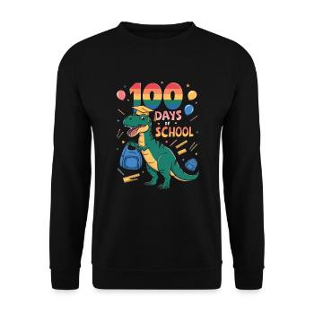 100e jour d’école 100 jour d’école des enfants - Sweat-shirt Unisexe - noir - Devant - Alina (178cm) & Michal (187cm)