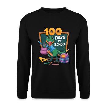 100th Day Of School 100 Day Of School Kids - Unisex Sweatshirt - black - Front - Alina (178cm) & Michal (187cm)
