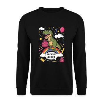 100th Day Of School 100 Day Of School Kids - Unisex Sweatshirt - black - Front - Alina (178cm) & Michal (187cm)