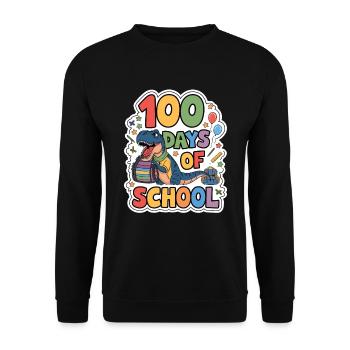 100th Day Of School 100 Day Of School Kids - Unisex Sweatshirt - black - Front - Alina (178cm) & Michal (187cm)
