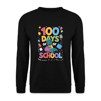 100th Day Of School 100 Day Of School Kids - Unisex Sweatshirt - black - Front - Alina (178cm) & Michal (187cm)