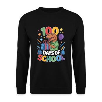 100th Day Of School 100 Day Of School Kids - Unisex Sweatshirt - black - Front - Alina (178cm) & Michal (187cm)