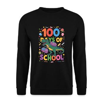 100th Day Of School 100 Day Of School Kids - Unisex Sweatshirt - black - Front - Alina (178cm) & Michal (187cm)