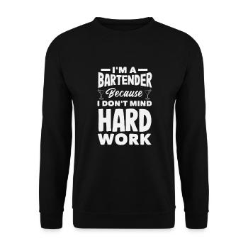 Funny Bartender Saying Bartender Gift - Unisex Sweatshirt - black - Front - Alina (178cm) & Michal (187cm)