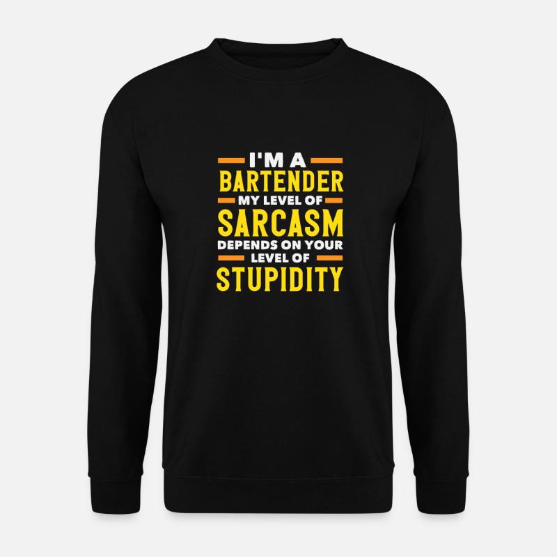 Lustiger Barkeeper Spruch Barkeeper Geschenk - Unisex Pullover - Schwarz