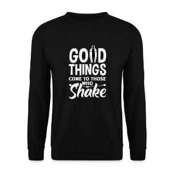 Funny Bartender Saying Bartender Gift - Unisex Sweatshirt - black - Front - Alina (178cm) & Michal (187cm)