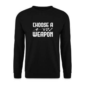 Lustiger Barkeeper Spruch Barkeeper Geschenk - Unisex Pullover - Schwarz - Vorne - Alina (178cm) & Michal (187cm)