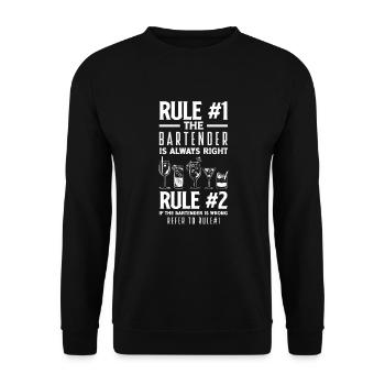Funny Bartender Saying Bartender Gift - Unisex Sweatshirt - black - Front - Alina (178cm) & Michal (187cm)