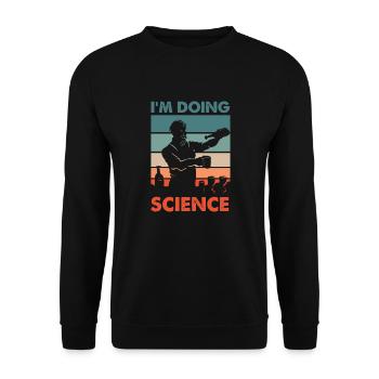 Lustiger Barkeeper Spruch Barkeeper Geschenk - Unisex Pullover - Schwarz - Vorne - Alina (178cm) & Michal (187cm)
