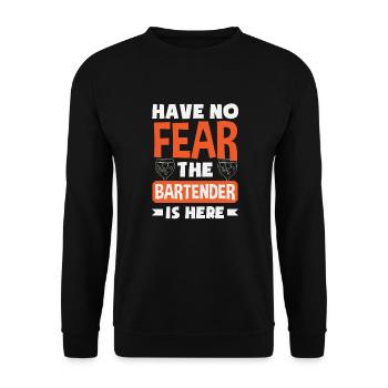 Funny Bartender Saying Bartender Gift - Unisex Sweatshirt - black - Front - Alina (178cm) & Michal (187cm)