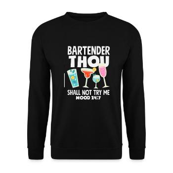 Barman drôle disant cadeau de barman - Sweat-shirt Unisexe - noir - Devant - Alina (178cm) & Michal (187cm)