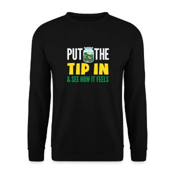 Lustiger Barkeeper Spruch Barkeeper Geschenk - Unisex Pullover - Schwarz - Vorne - Alina (178cm) & Michal (187cm)