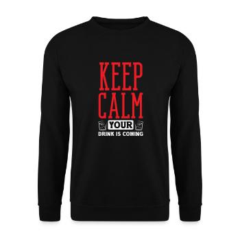 Lustiger Barkeeper Spruch Barkeeper Geschenk - Unisex Pullover - Schwarz - Vorne - Alina (178cm) & Michal (187cm)