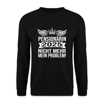 Pension 2025 Pensioner 2025 Pension 2025 - Unisex Sweatshirt - black - Front - Alina (178cm) & Michal (187cm)