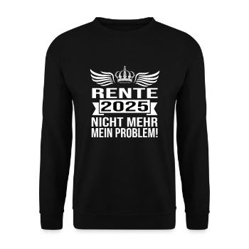 Pension 2025 Pensioner 2025 Pension 2025 - Unisex Sweatshirt - black - Front - Alina (178cm) & Michal (187cm)
